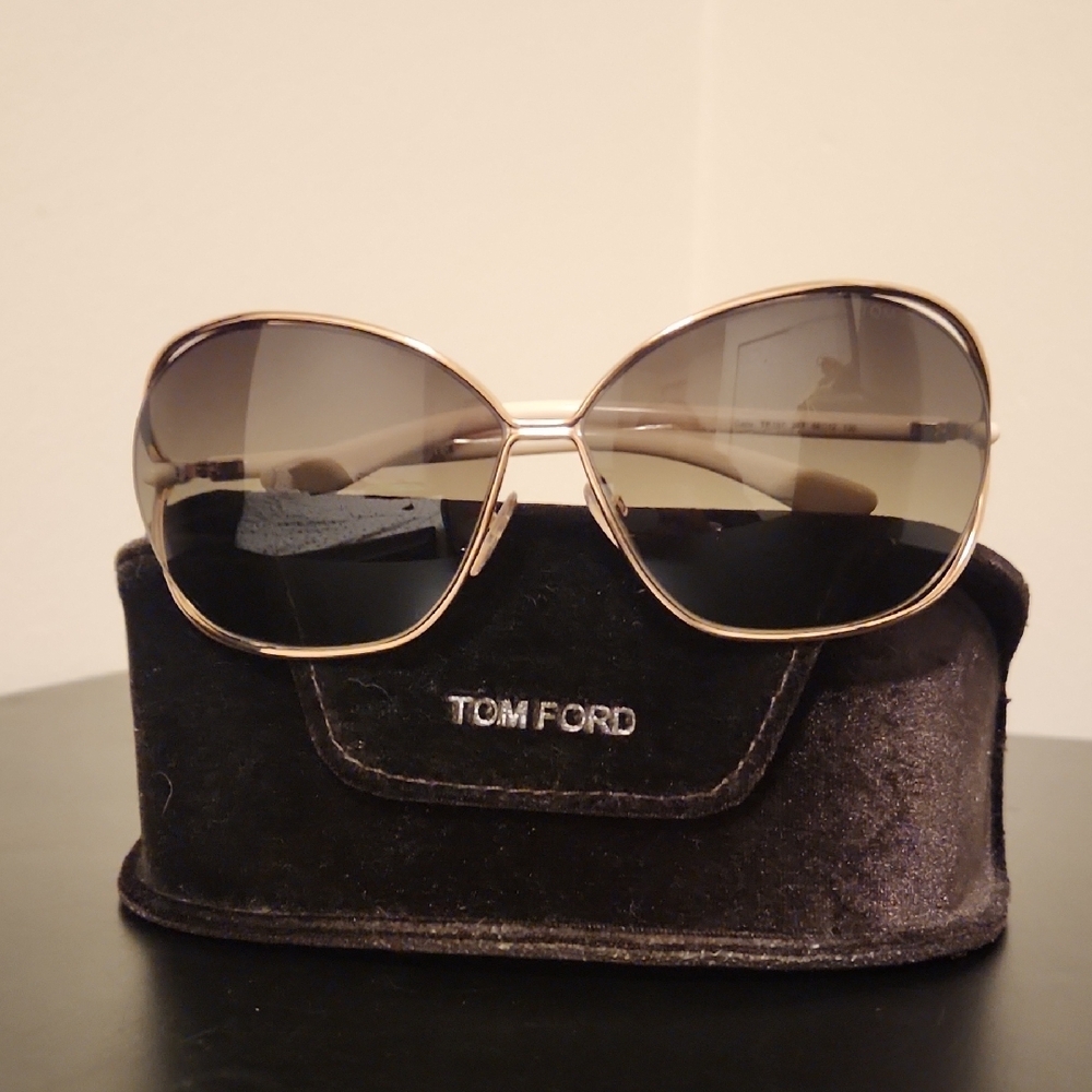 Tom Ford Black and Gold Women's Sunglasses